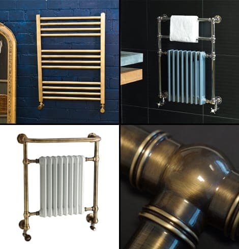 Antique brass best sale bathroom radiator