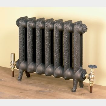 Rococo cast iron radiator in Old Bronze