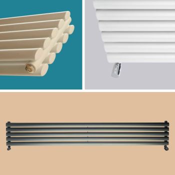 Ellipse designer radiator with horizontal bars in anthracite